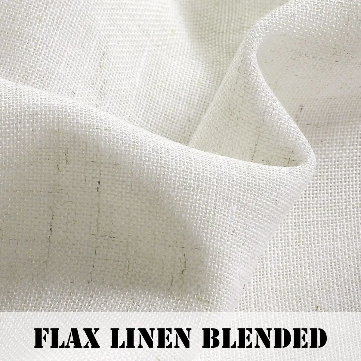 H.VERSAILTEX Natural Linen Curtains 108 Inches Long for Living Room 2 Panels Rod Pocket Draperies Soft Cotton Textured Semi Sheer Linen Curtains for Large Window Vertical 9 FT Tall, Heathered Natural - view 3