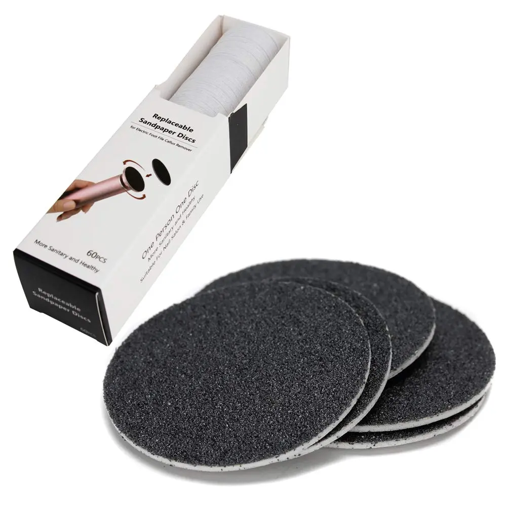 AONOLOVO 60PCS Replaceable Sandpaper Discs 180 Grit | Durable Foot File Refills for Callus Removal - view 8