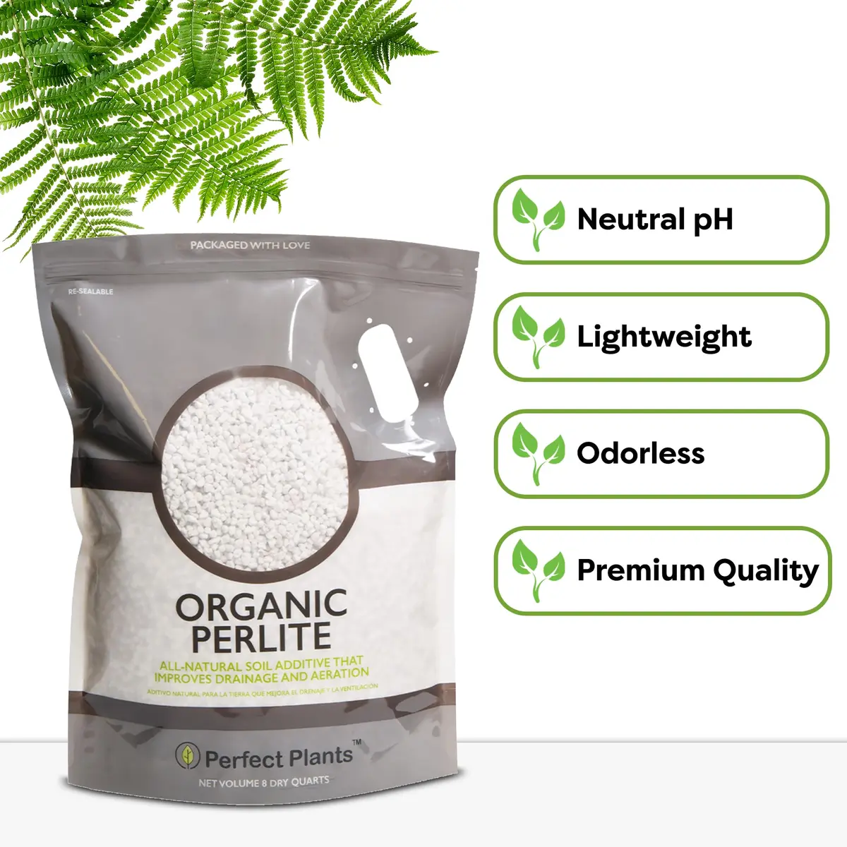 Perfect Plants Organic Perlite, 4 qt | Improves Soil Drainage & Aeration for Indoor & Outdoor Plants - view 4