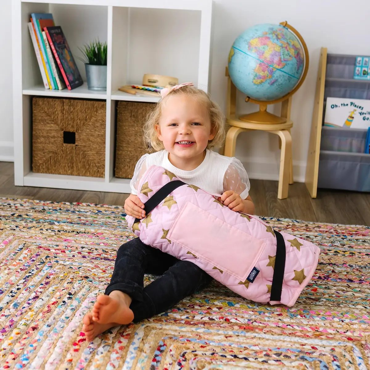 Wildkin Modern Nap Mat with Pillow and Blanket for Boys - Stars | Toddler Travel Bed for Daycare & Preschool - view 6