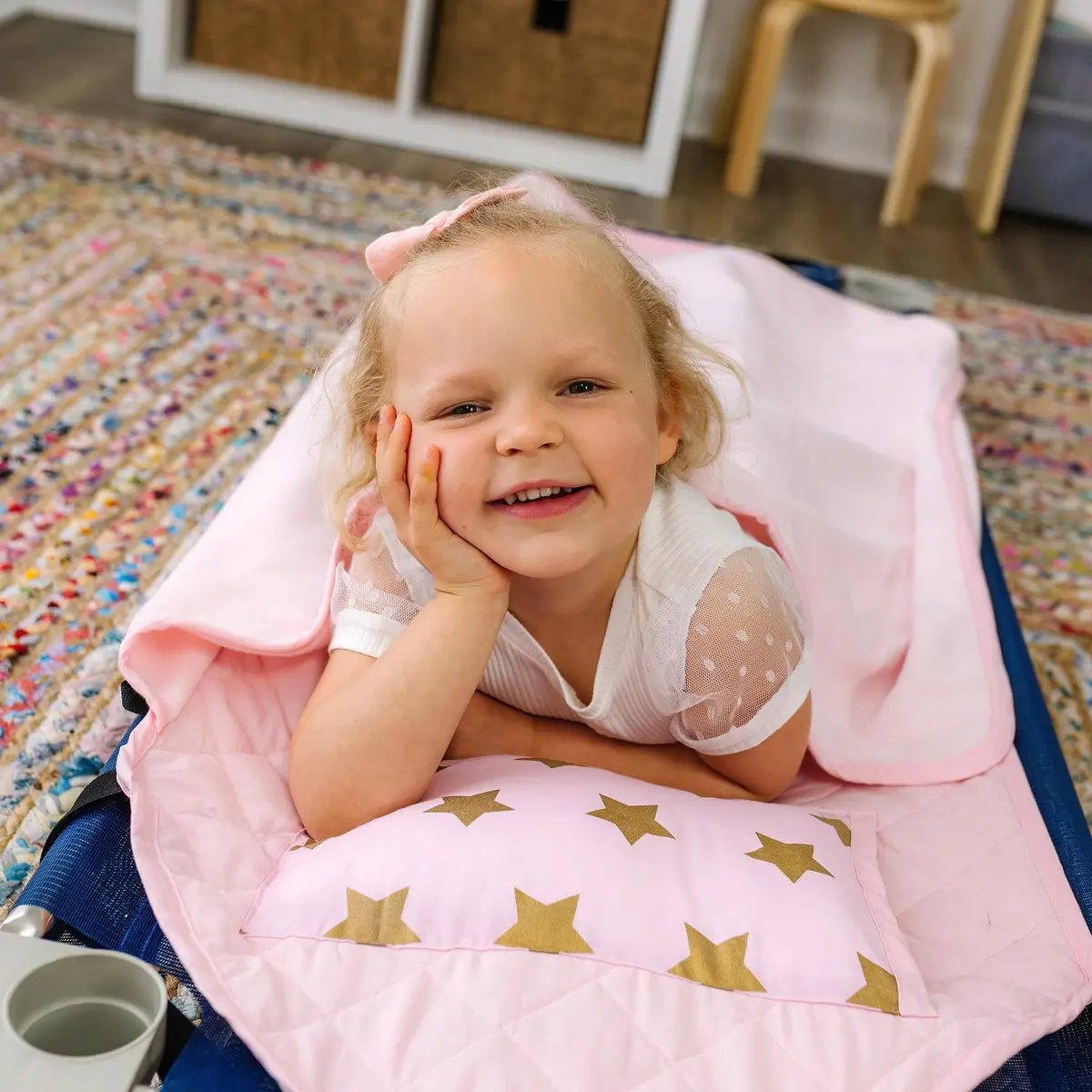 Wildkin Modern Nap Mat with Pillow and Blanket for Boys - Stars | Toddler Travel Bed for Daycare & Preschool - view 2