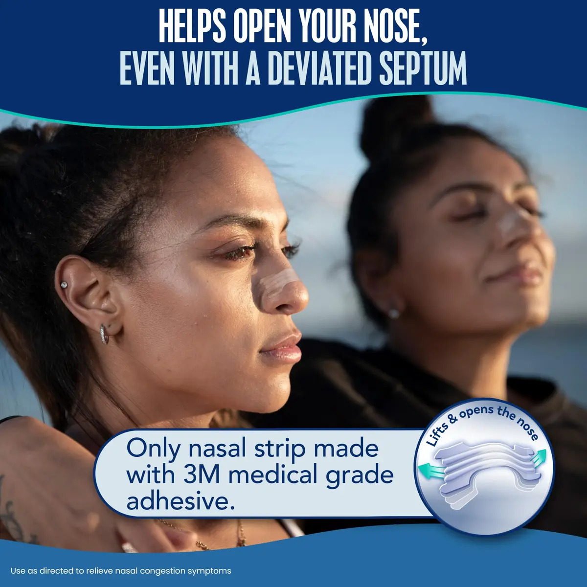 Breathe Right Extra Strength Clear Nasal Strips 44 Count | Opens Nose & Increases Airflow - view 7
