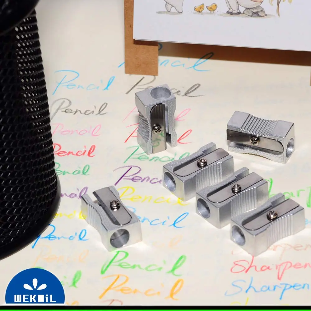 WEKOIL Dual Pencil Sharpener Handheld Metal 6 Pack | Compact & Durable for Artists & Students - view 5