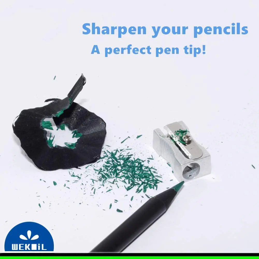 WEKOIL Dual Pencil Sharpener Handheld Metal 6 Pack | Compact & Durable for Artists & Students - view 3