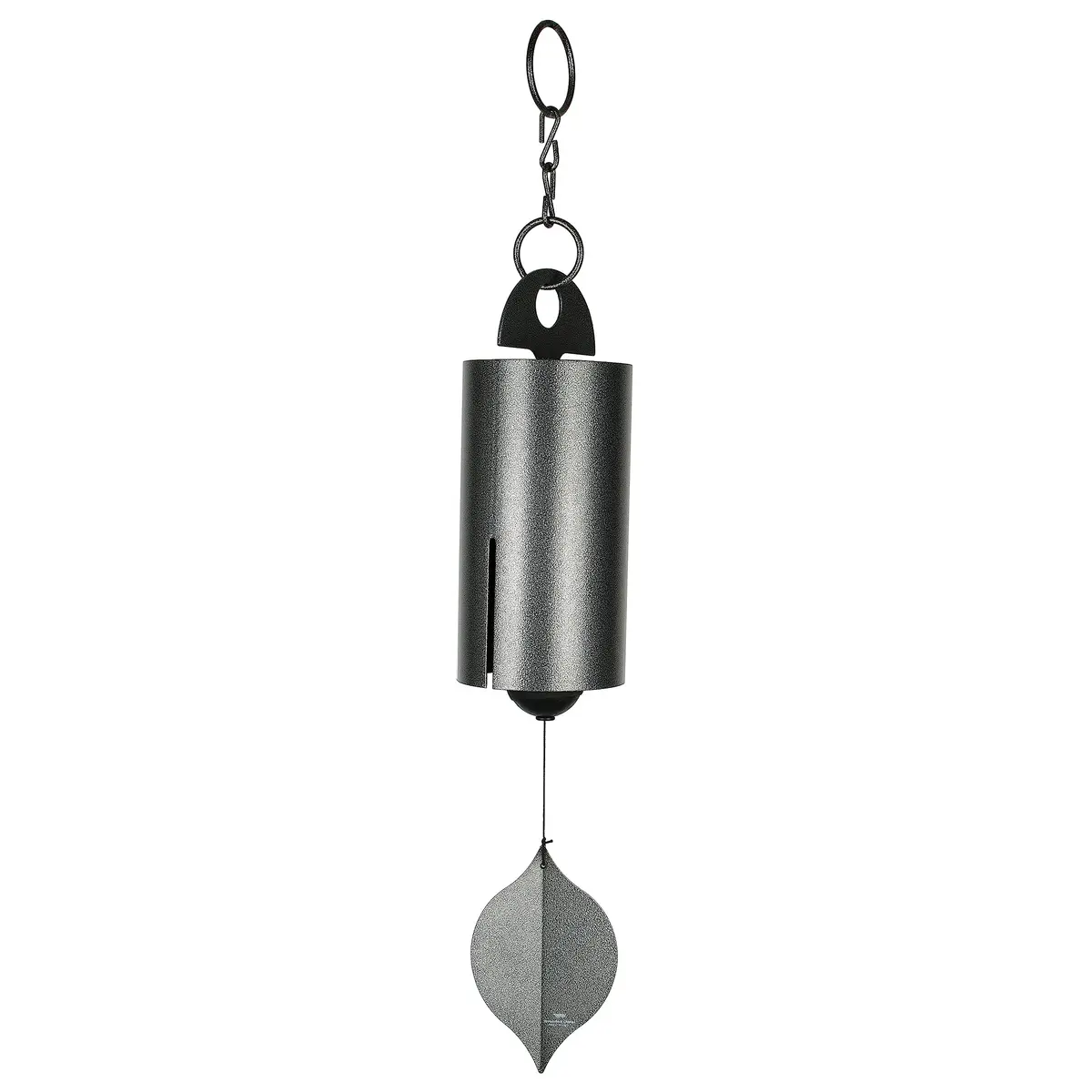 Woodstock Chimes Heroic Windbell Wind Chime for Outside 40" Large Silver | Deep Tone Sound, Outdoor Decor - main product image