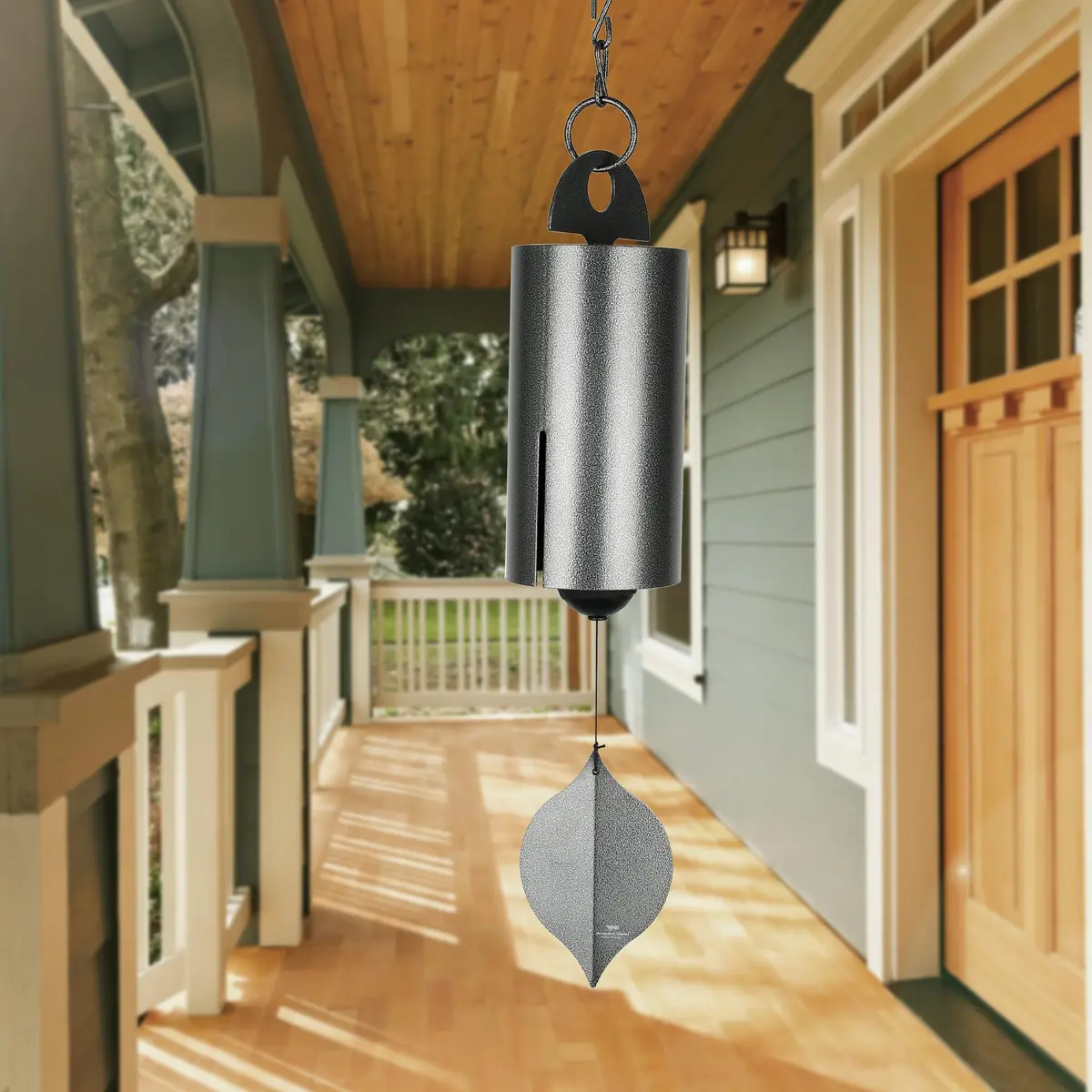 Woodstock Chimes Heroic Windbell Wind Chime for Outside 40" Large Silver | Deep Tone Sound, Outdoor Decor - view 7