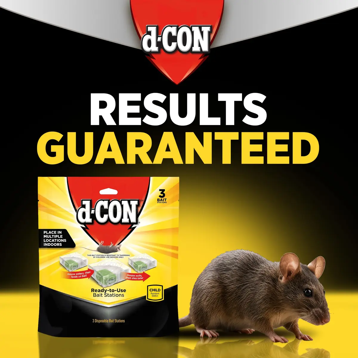 d-Con Refillable Mouse Bait Station 1 + 18 Refills | Compact Weatherproof Indoor/Outdoor Pest Control - view 2