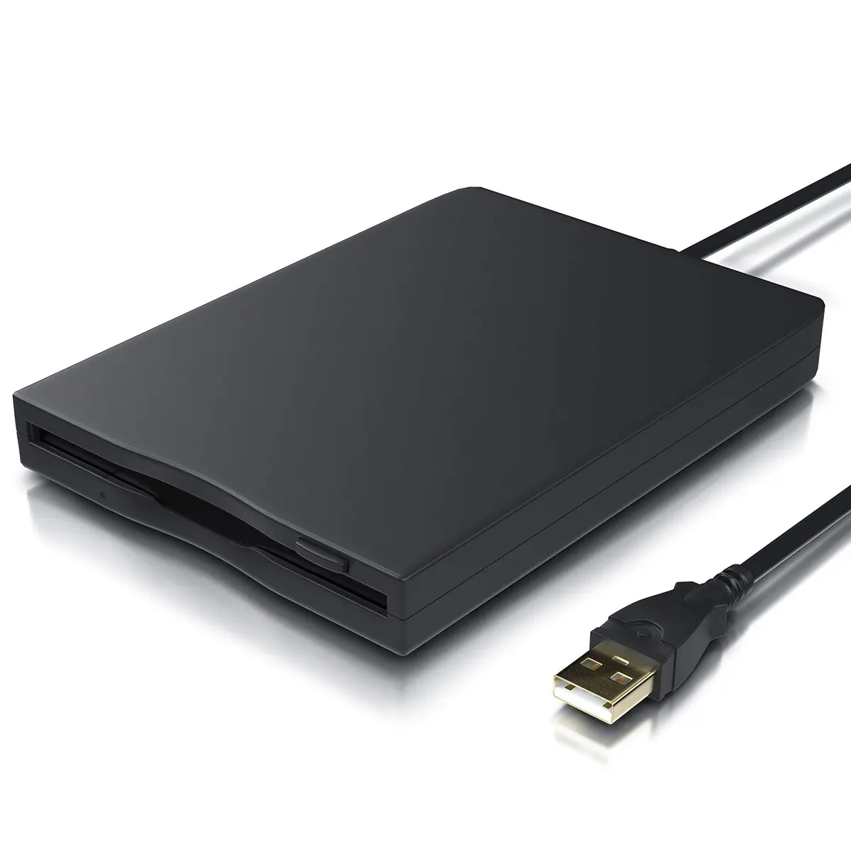 YEY USB 3.5-inch Floppy Disk Drive - External 1.44 MB FDD Reader for Desktop/Laptop PC, Plug and Play Supports Windows 11,10,8,7,XP (Black) | Legacy Data Access - main product image