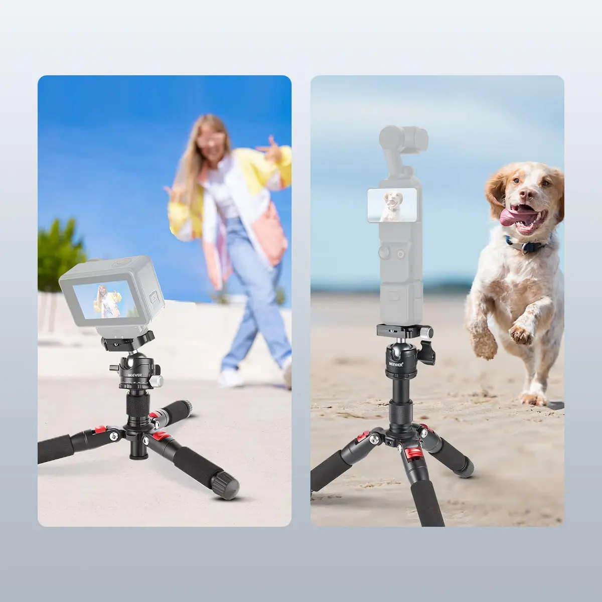 NEEWER Portable Travel Mini Tabletop Tripod 50cm Aluminum Alloy | 11 lb Max Load, 360° Ball Head - view 9