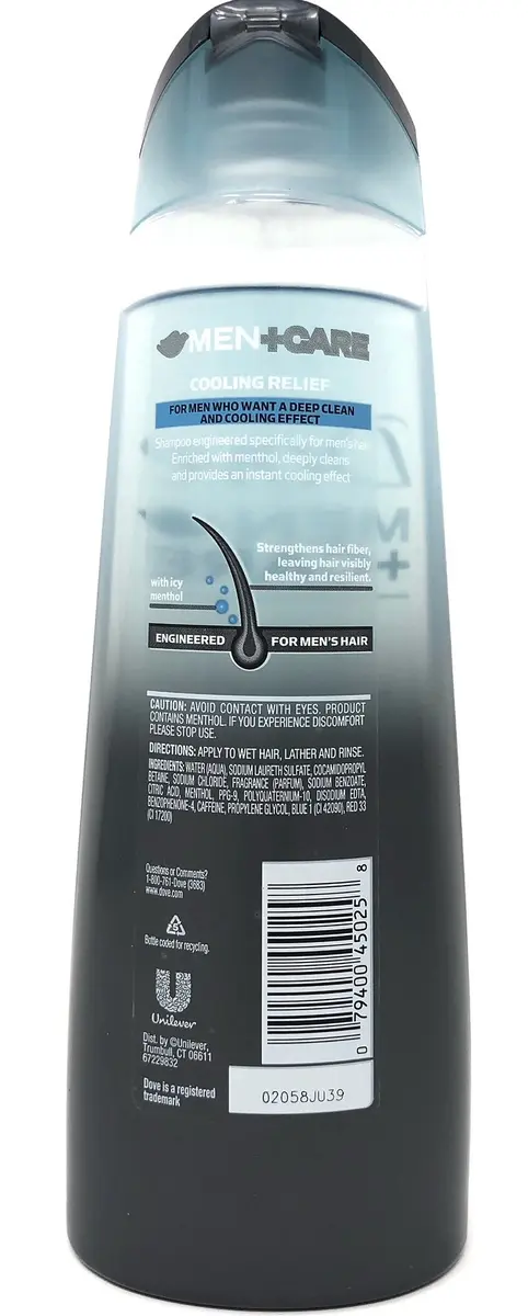 Dove Men+Care Fortifying Shampoo Cooling Relief Icy Menthol 710ml (24 Fl Oz) | Strengthens Hair & Scalp - view 3