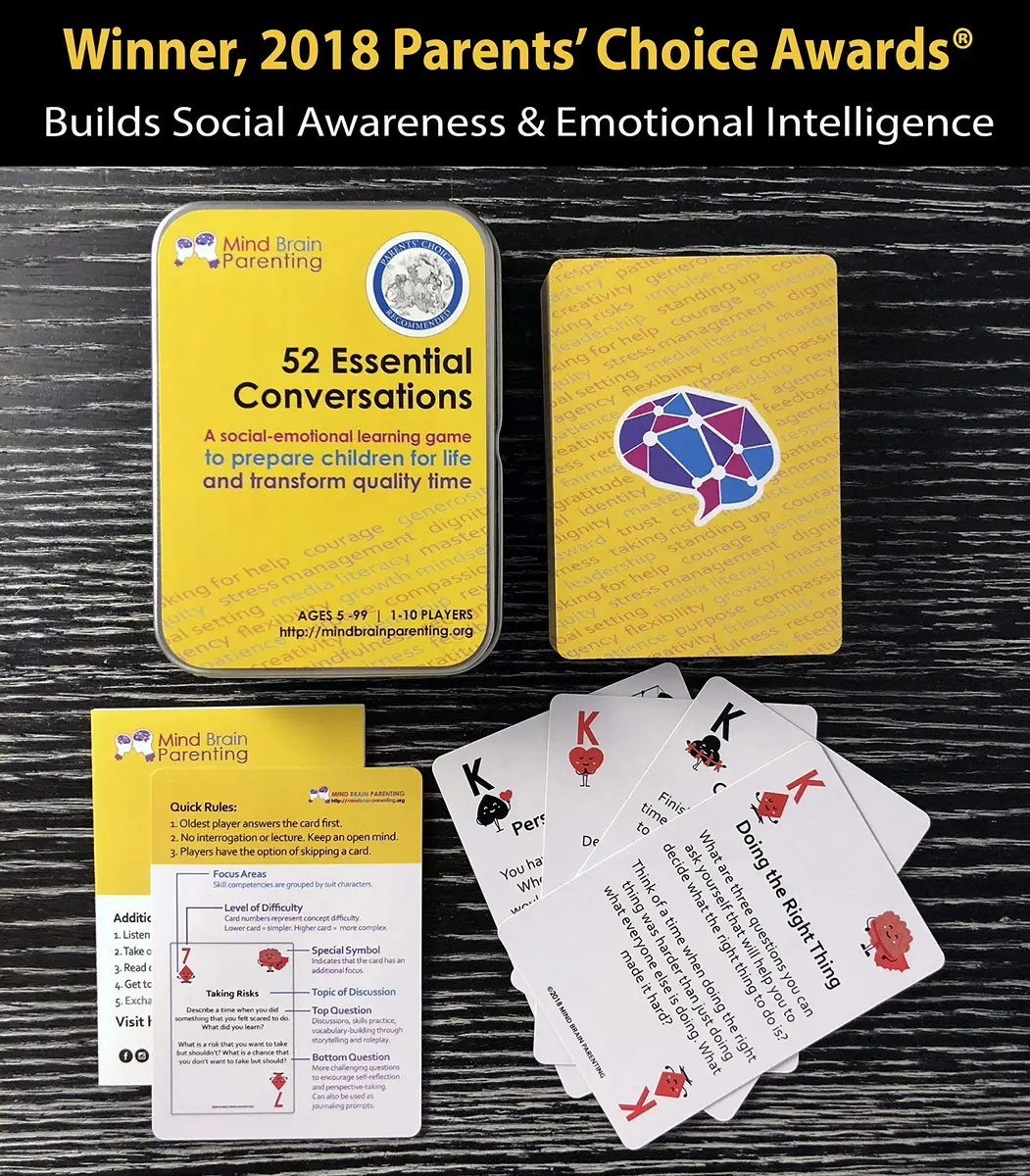 Mind Brain Emotion 52 Essential Conversations Card Deck | Award-Winning SEL Tool for Kids, Family, and Therapists - view 7
