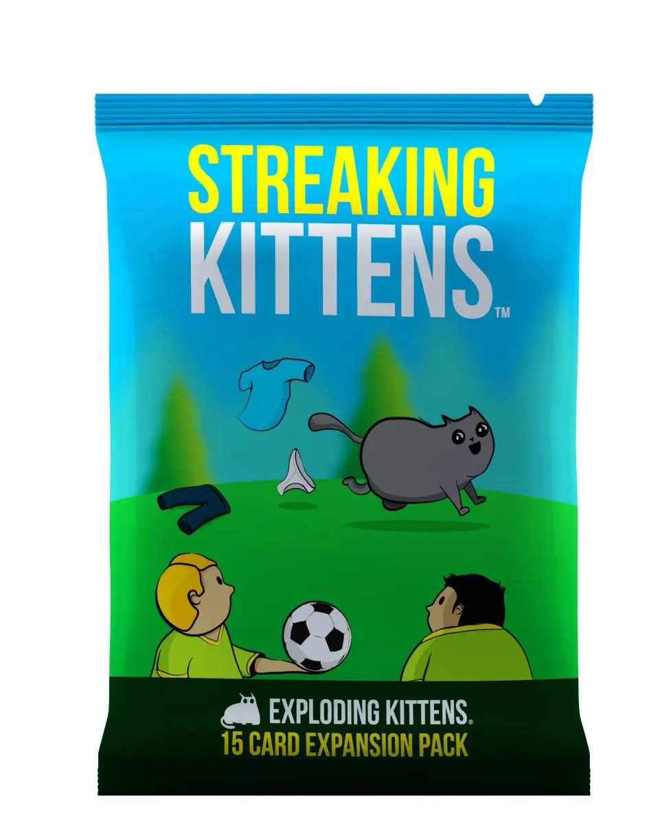 Exploding Kittens Streaking Kittens Expansion Set - 15 Card Add-on | Family-Friendly Party Game for Ages 7+ - main product image