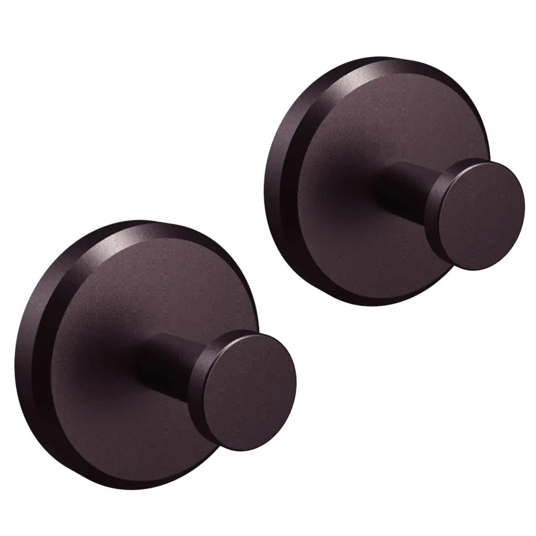 HOME SO Heavy Duty Suction Cup Hooks with Twist-Lock, 2-Pack Dark Bronze | Holds 15 lbs, No Drilling Required - main product image