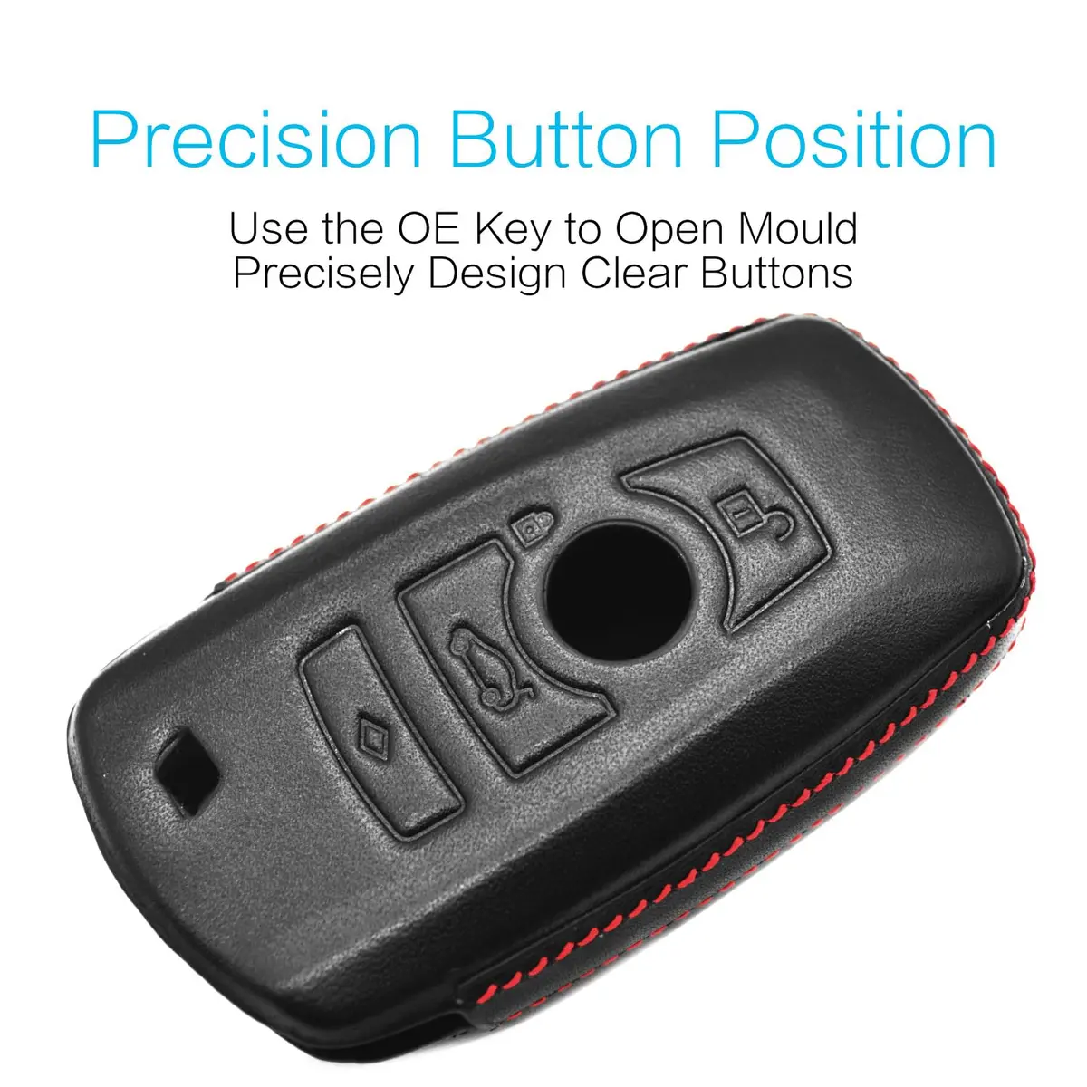MECHCOS Leather Key Fob Cover for BMW X1 X3 X4 X5 X6 3 5 7 Series | Genuine Leather, Signal Safe (70-120 chars) - view 2