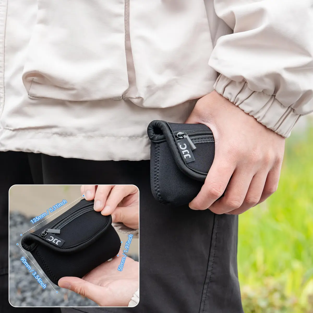 JJC Compact Camera RX100 VII Case Pouch for Sony RX100 VII & More | Impact-Resistant Neoprene (70-120 chars) - view 5