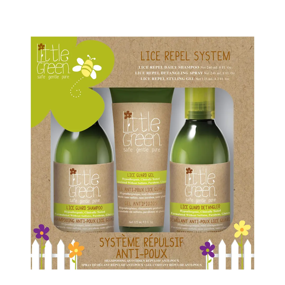 Little Green Kids Lice Repel System, Complete Kit | Natural Tea Tree & Neem Formula, Safe for Kids - main product image