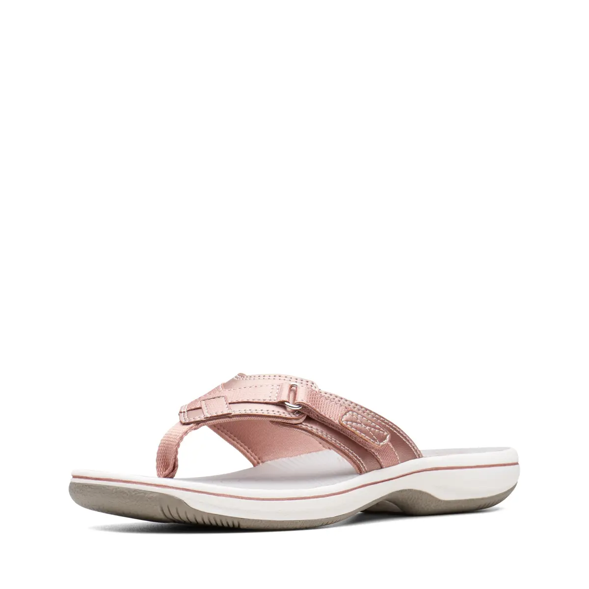 Clarks Breeze Sea Flip-Flop 11 | Rose Gold Synthetic, Casual Comfort, Heel 30mm - main product image