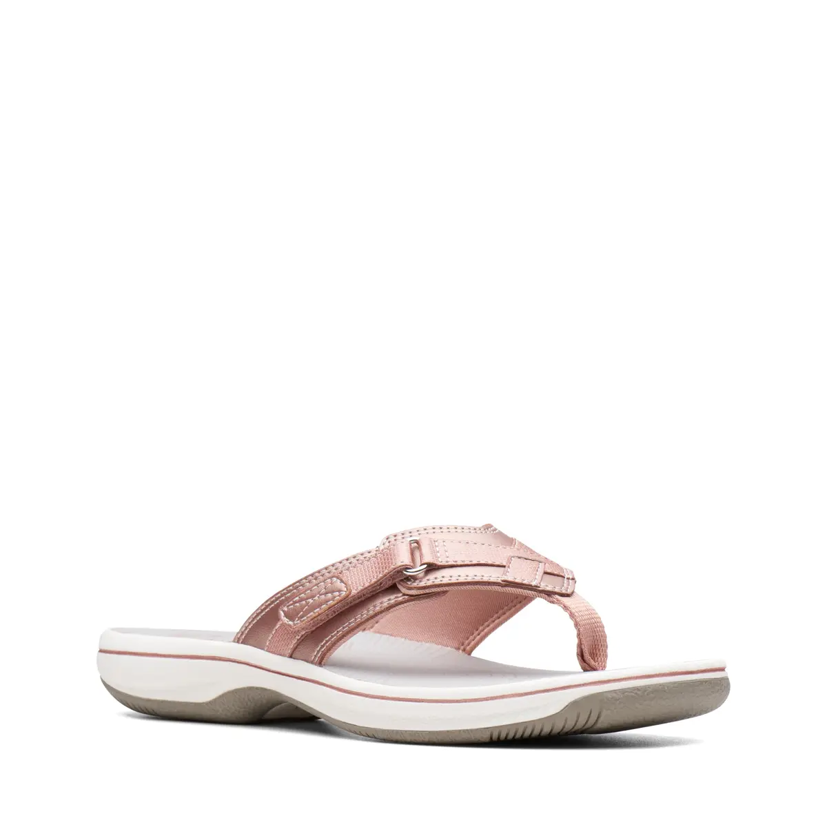 Clarks Breeze Sea Flip-Flop 11 | Rose Gold Synthetic, Casual Comfort, Heel 30mm - view 4