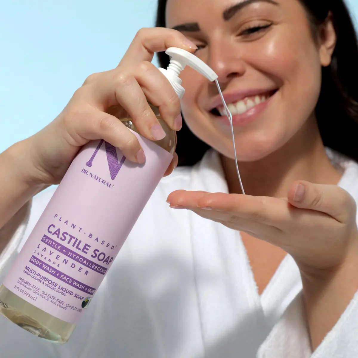 Dr. Natural Castile Liquid Soap - Multi-Use Body Wash, Shampoo & Face Wash | Hydrating & Gentle (120c) - view 5