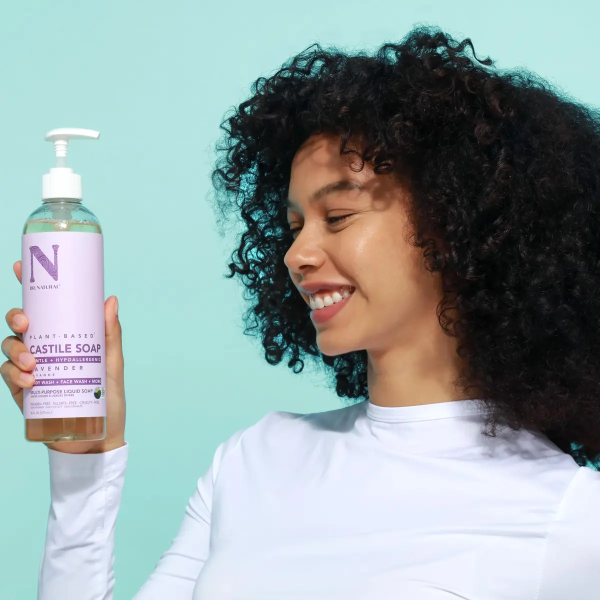 Dr. Natural Castile Liquid Soap - Multi-Use Body Wash, Shampoo & Face Wash | Hydrating & Gentle (120c) - view 3