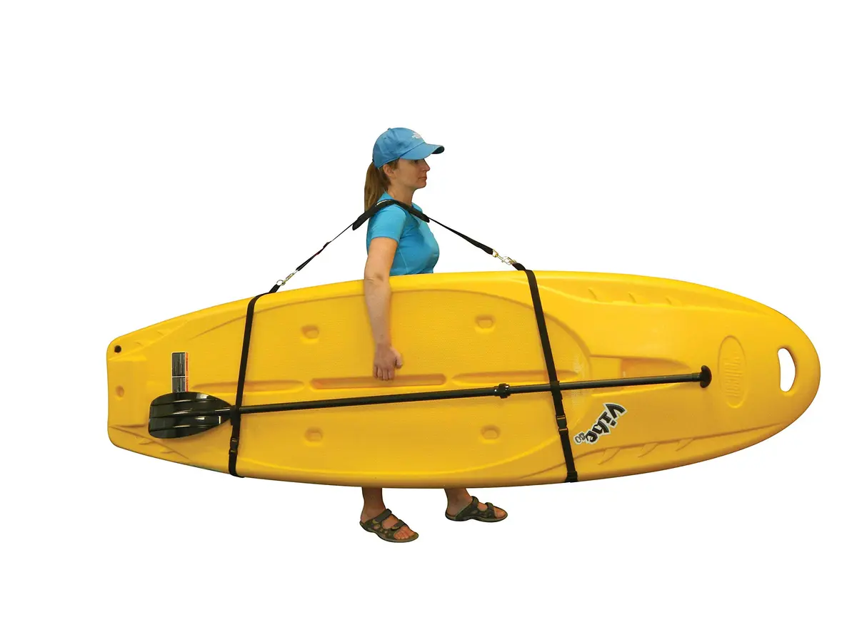 Pelican SUP & Kayak Shoulder Strap | Adjustable with Paddle Loop, Black - main product image