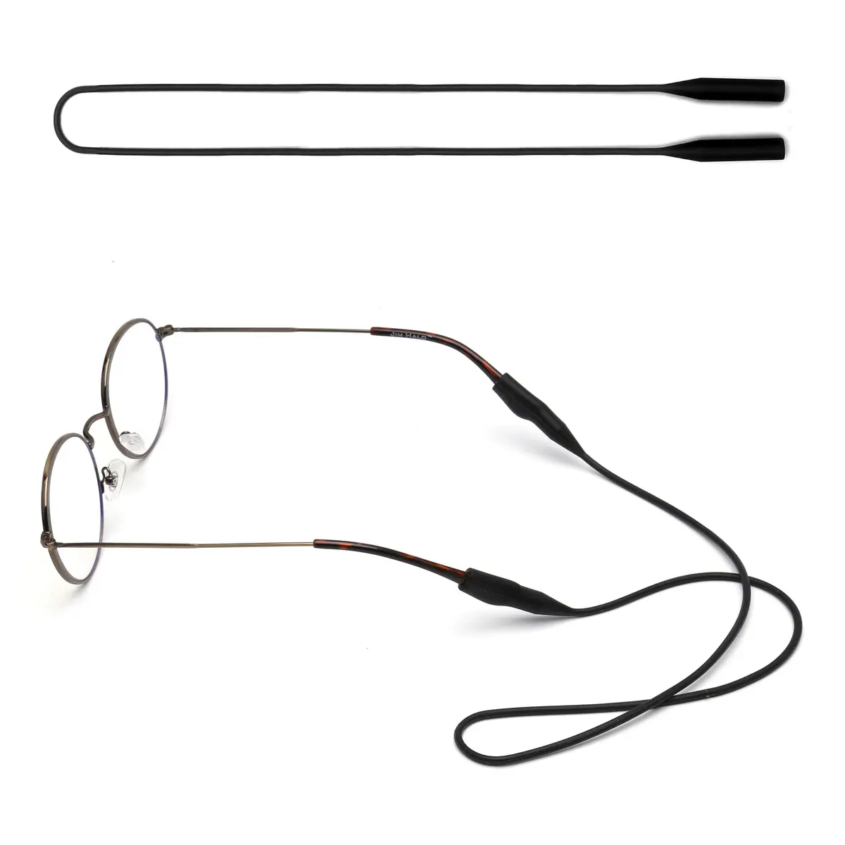JM Elastic Silicone Eyeglasses Strap Holder Waterproof Glasses Retainer 2 Pack | Adjustable, Water-Resistant, Fits Most Glasses - view 2