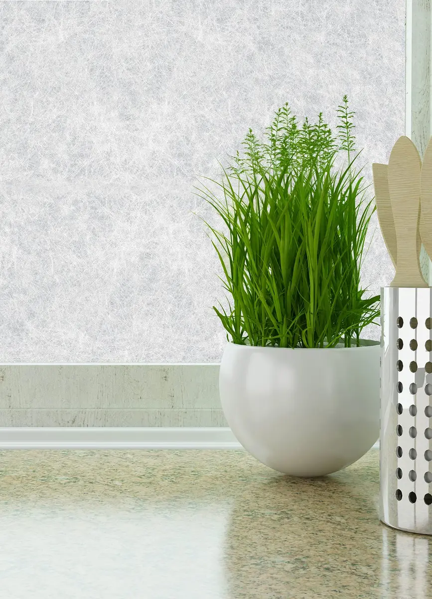 Fablon Rice Paper Window Film, White & Off-White | Organic Rice Paper Look, Self Stick, 9.68 Sq Ft - view 2
