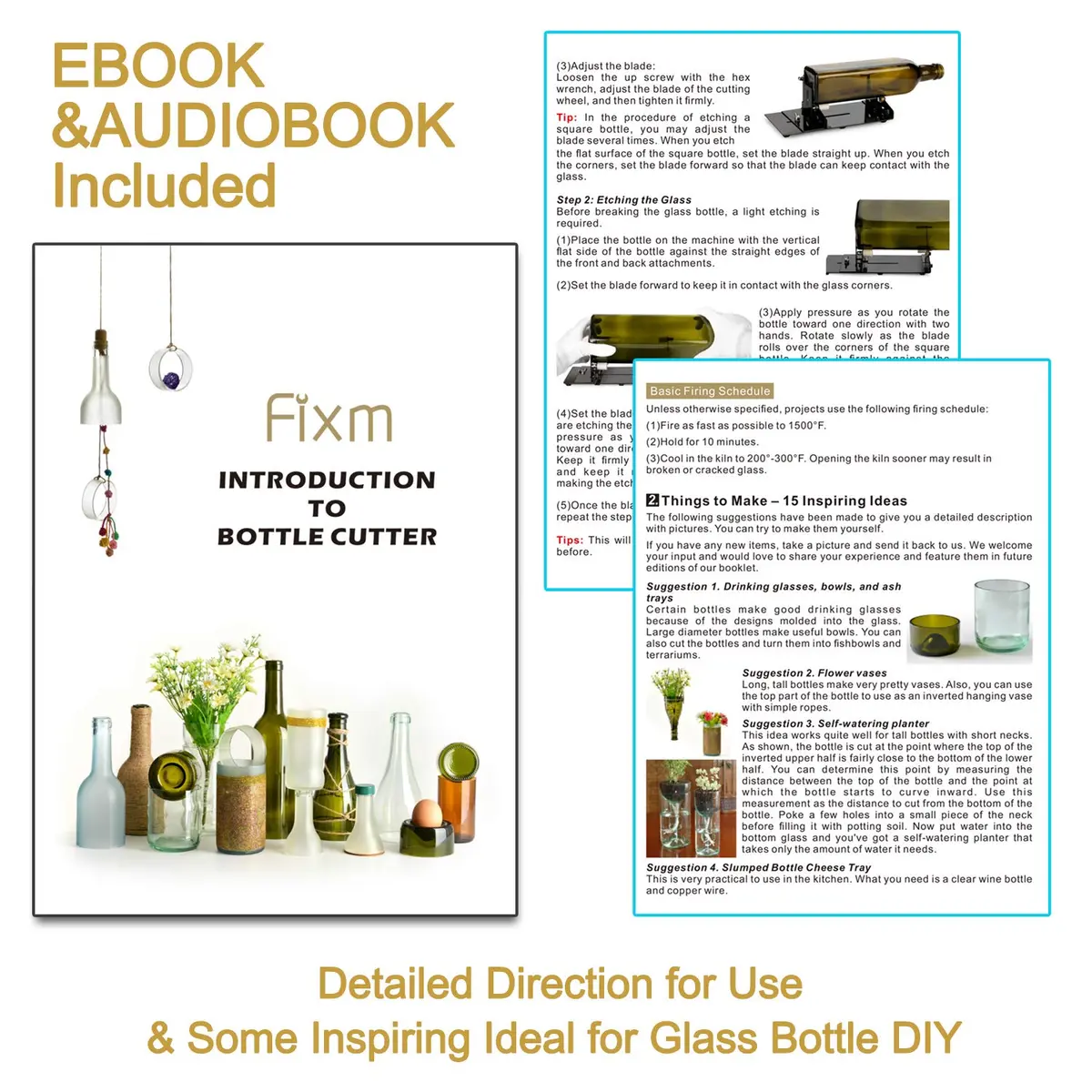 Fixm Glass Bottle Cutter for Square & Round Bottles | DIY Craft Tool (70-120 chars) - view 5