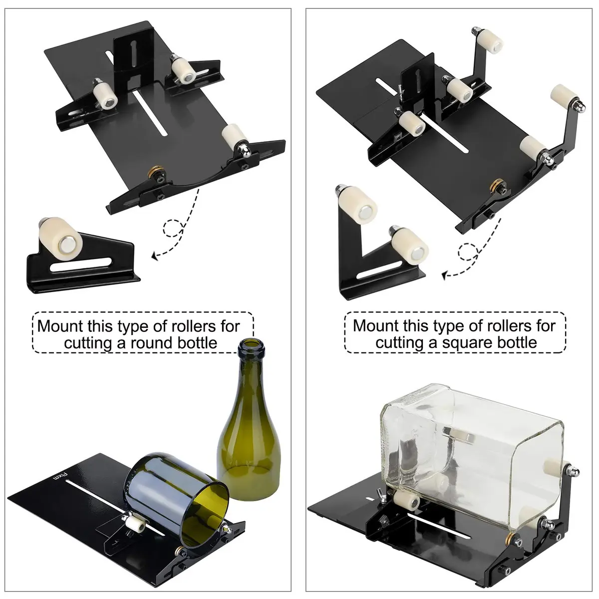 Fixm Glass Bottle Cutter for Square & Round Bottles | DIY Craft Tool (70-120 chars) - view 4