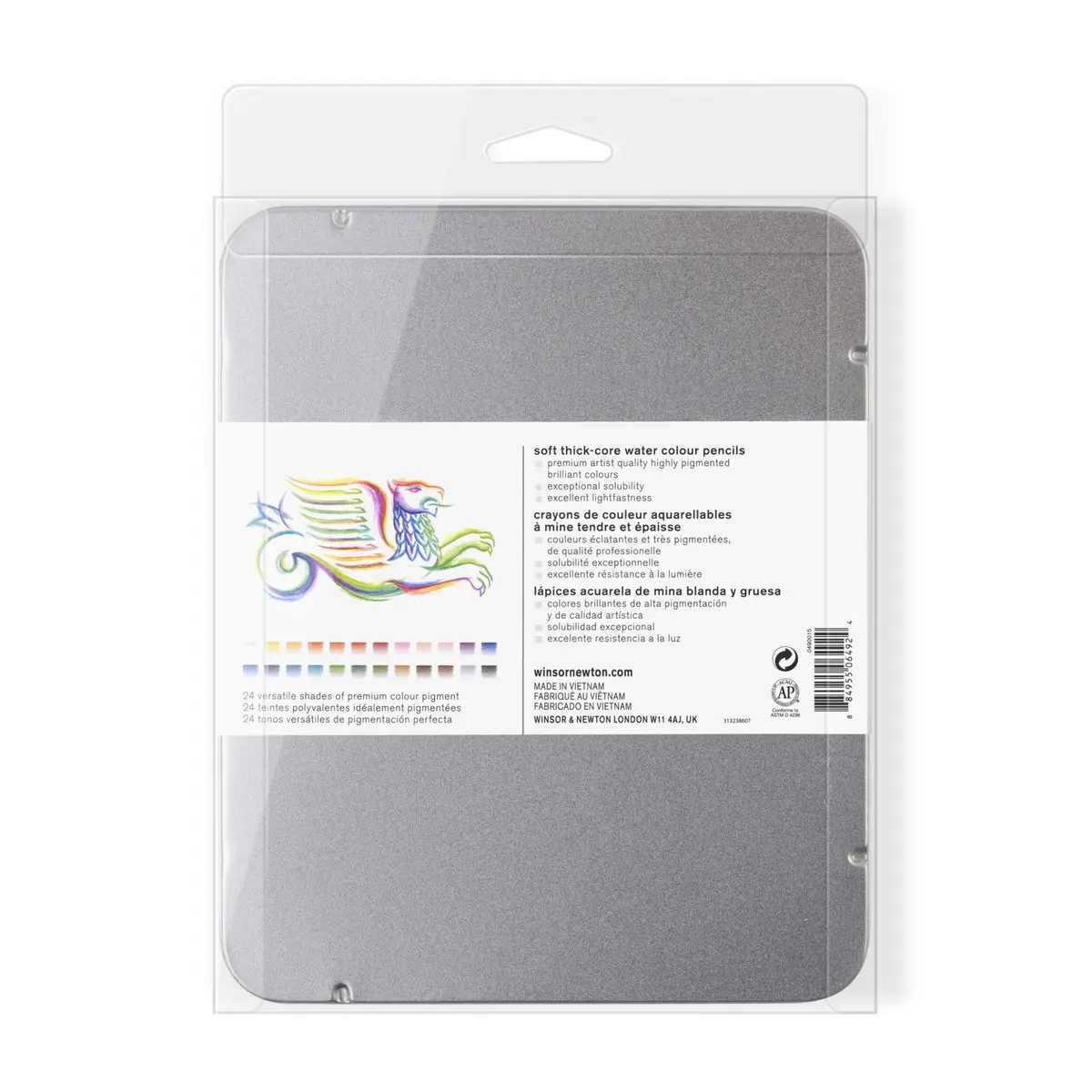 Winsor & Newton Studio Collection Watercolor Pencils 24 Count (3.7mm Core) | Highly Pigmented Art Pencils - view 3
