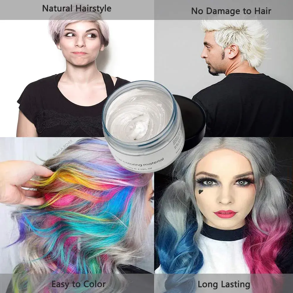 SWAKER White Hair Color Wax 120g (4.23 oz) | Temporary Styling Cream for Parties & Cosplay - view 7