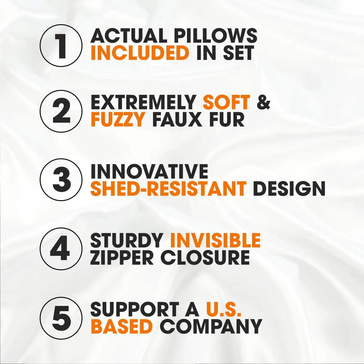 Cheer Collection Faux Fur Throw Pillows - 12" x 20" | White Accent Decor (70-120 chars) - view 2