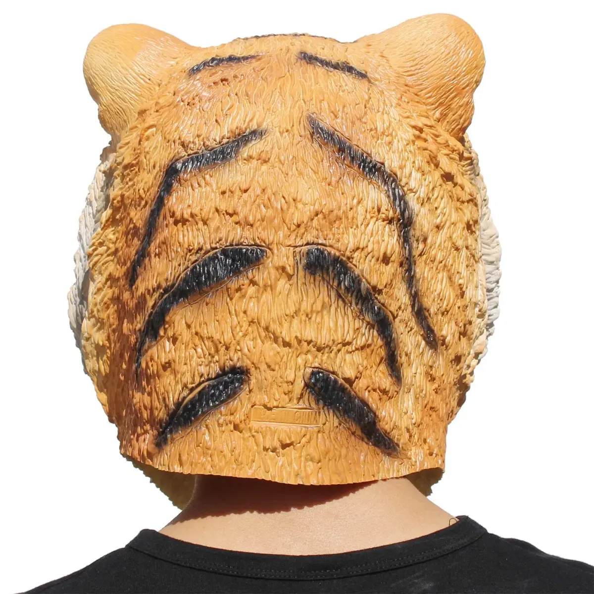 CreepyParty Tiger Mask for Adults, Natural Latex Full Head Mask | Halloween Cosplay Wildlife - view 3