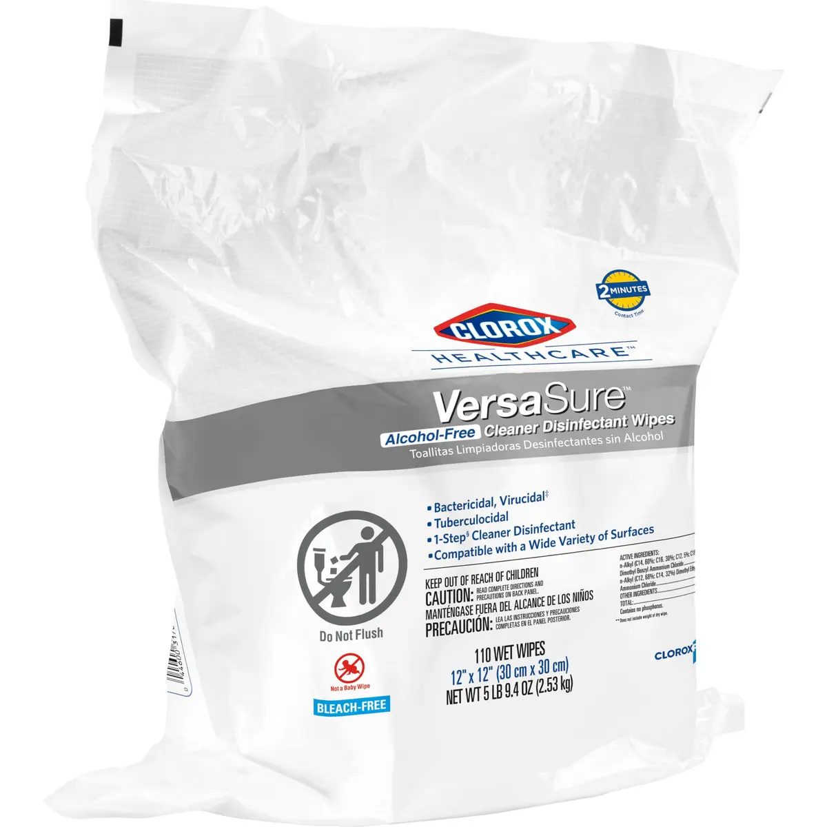 Clorox VersaSure Surface Disinfectant Wipes 110 Count | Alcohol-Free, Fast-Acting, Healthcare Grade - view 9