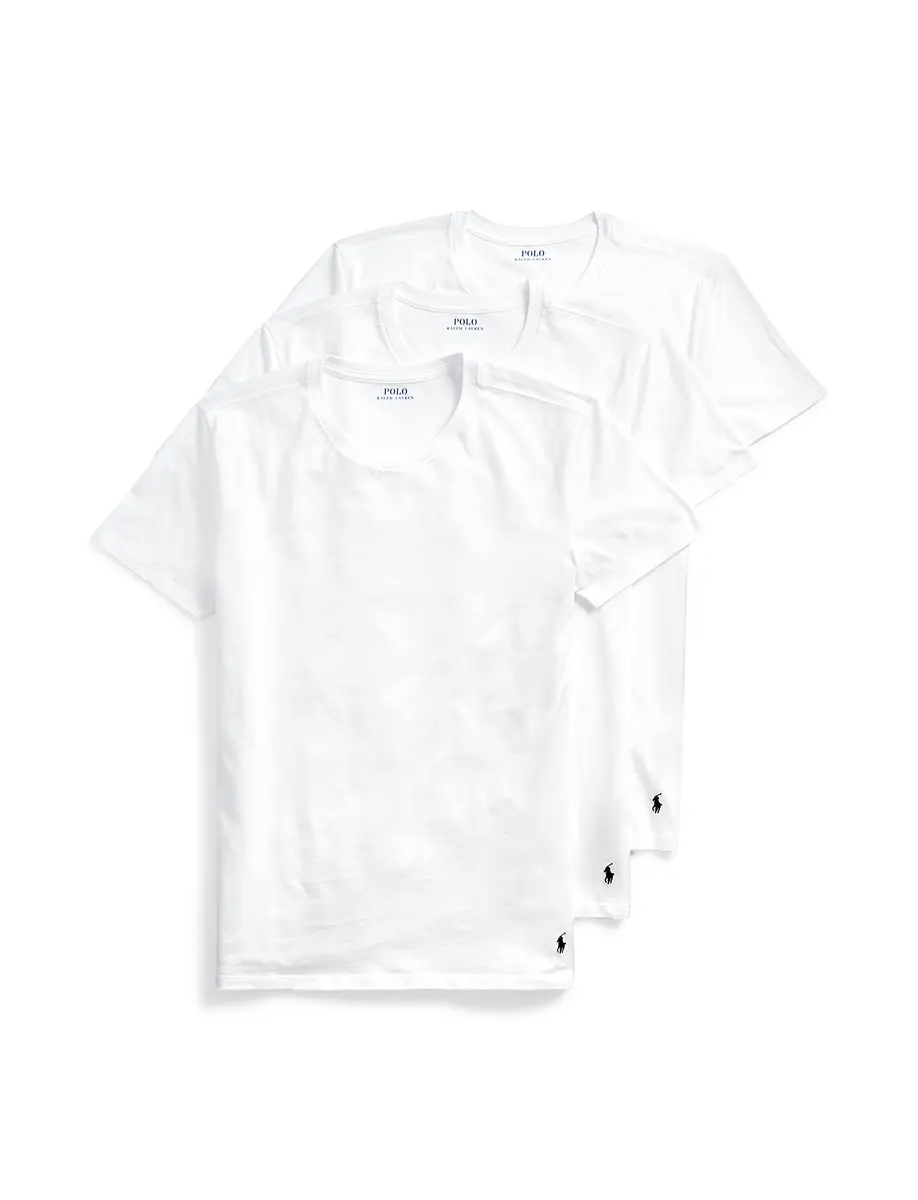 POLO RALPH LAUREN Classic Fit Cotton Crew Tee 3 Pack | Soft, Moisture-Wicking, XL - main product image