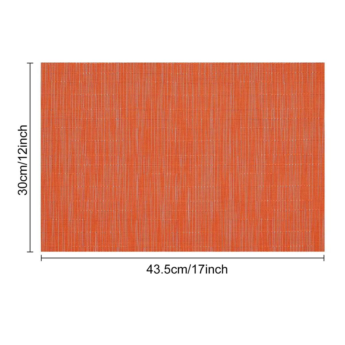 Myir JUN Orange Placemats Set of 6 | Washable PVC Table Mats for Indoor Use - view 7
