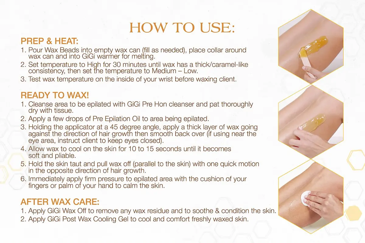 GIGI Golden Honee Hard Wax Beads 396 g | Stripless Hair Removal for Face & Body - view 4