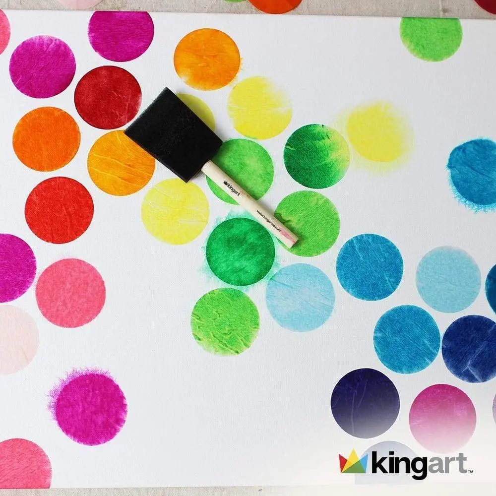 KINGART Foam Paint Brush Set 1 Inch, 25 Pc. Value Pack | Smooth Application for Crafts & DIY - view 3