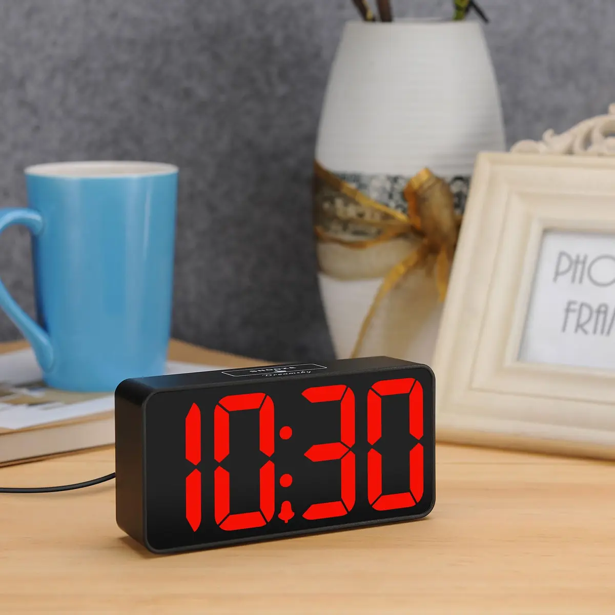 DreamSky Small Digital Alarm Clock for Bedroom with Large Big Numbers | Easy to Read & Set - view 5