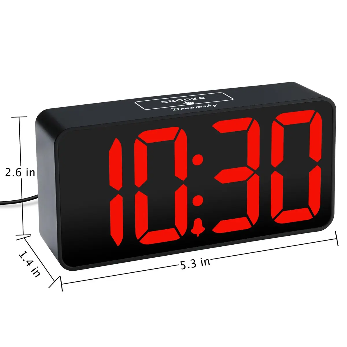 DreamSky Small Digital Alarm Clock for Bedroom with Large Big Numbers | Easy to Read & Set - view 7