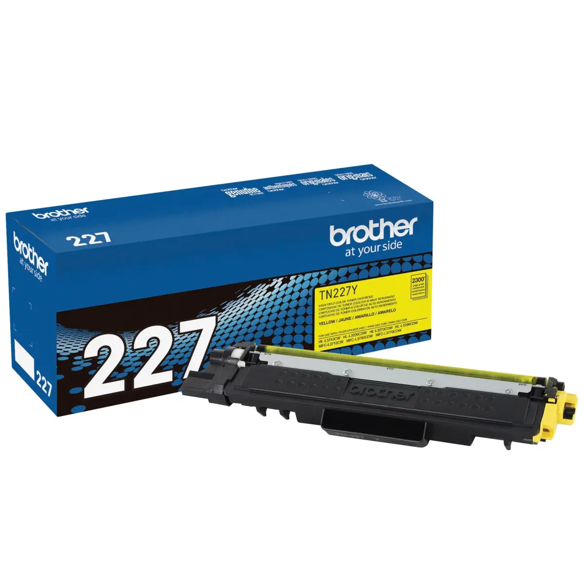 Brother Genuine TN227Y High Yield Yellow Toner Cartridge 2,300 Pages | Genuine Brother Toner for Vivid Color Prints - main product image