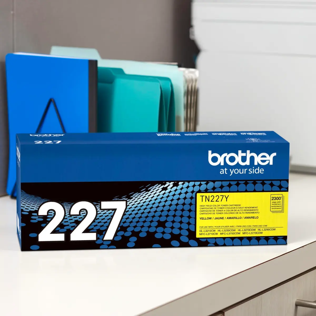 Brother Genuine TN227Y High Yield Yellow Toner Cartridge 2,300 Pages | Genuine Brother Toner for Vivid Color Prints - view 3