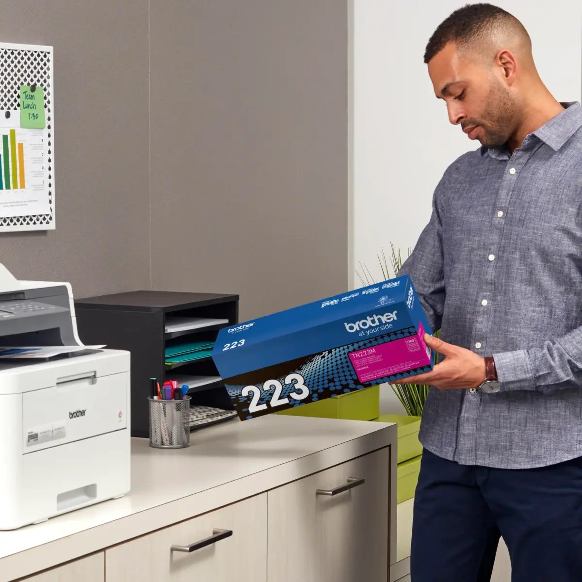 Brother Genuine TN223M Standard Yield Magenta Toner Cartridge | 1300 Pages - view 4