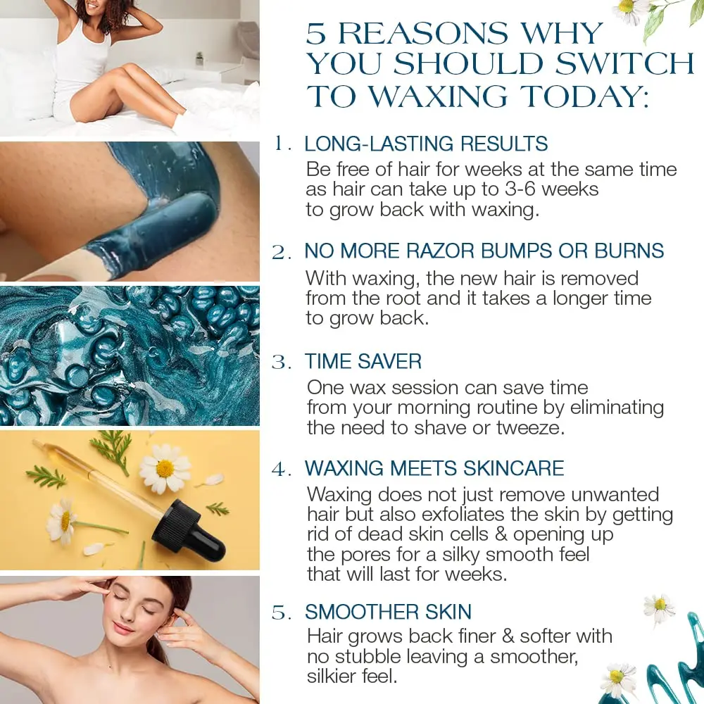 GiGi Soothing Azulene Hard Wax Beads for Face, Body & Sensitive Skin 397g (14 oz) | Stripless Professional Hair Removal - view 6