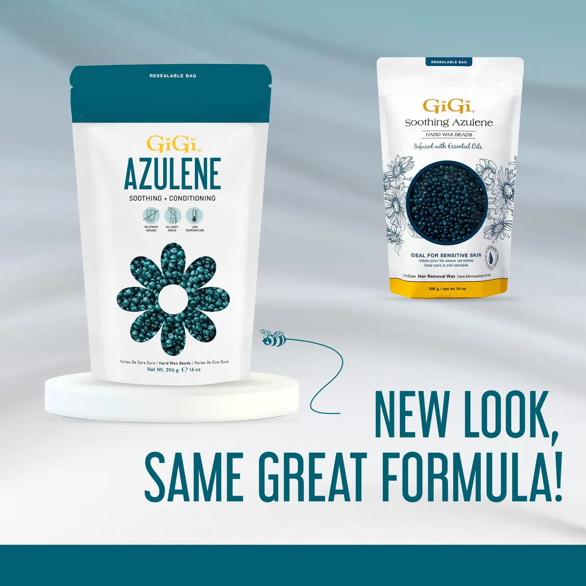 GiGi Soothing Azulene Hard Wax Beads for Face, Body & Sensitive Skin 397g (14 oz) | Stripless Professional Hair Removal - view 8