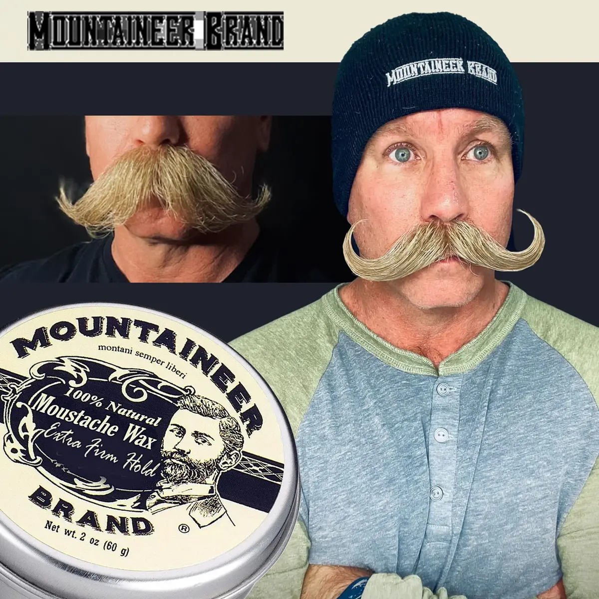 Mountaineer Brand Unscented Natural Mustache Wax | Strong Extra Firm Hold 60ml (2oz) | Styles & Conditions Facial Hair - view 5