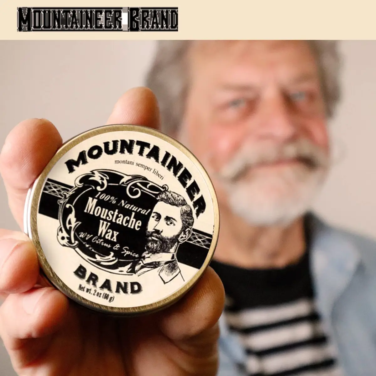 Mountaineer Brand Unscented Natural Mustache Wax | Strong Extra Firm Hold 60ml (2oz) | Styles & Conditions Facial Hair - view 6