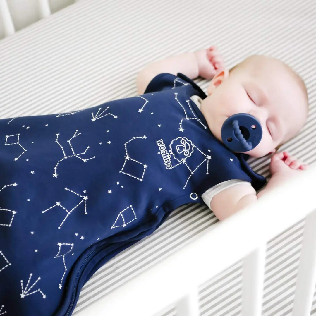 Woolino Ultimate Baby Sleep Sack – 4 Season Merino Wool Sleeping Bag, Organic Cotton Outer, Temp Regulating Blanket, Adjustable Sleep Sack Universal Size 2–24 Months - Night Sky - view 2