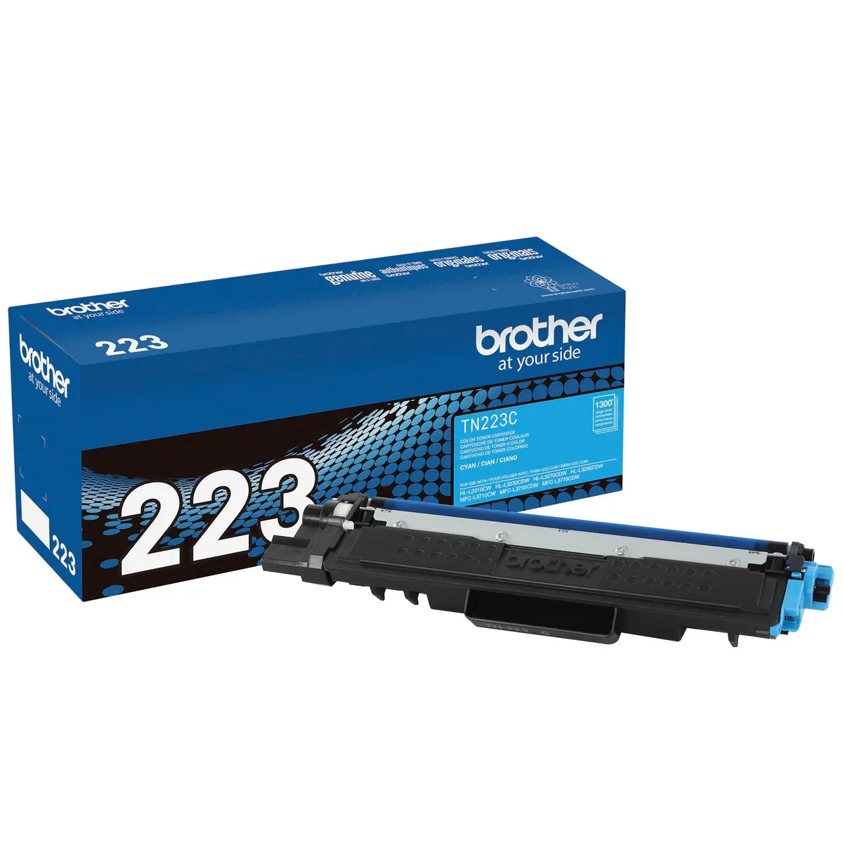 Brother Genuine TN223C Cyan Toner Cartridge Standard Yield | Up to 1,300 Pages - main product image