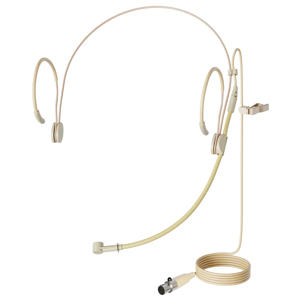 J K MIC-J 069 Headset Headworn Microphone Compatible with Shure Bodypacks | Unidirectional, Beige Alloy Steel, 20Hz–20kHz - main product image